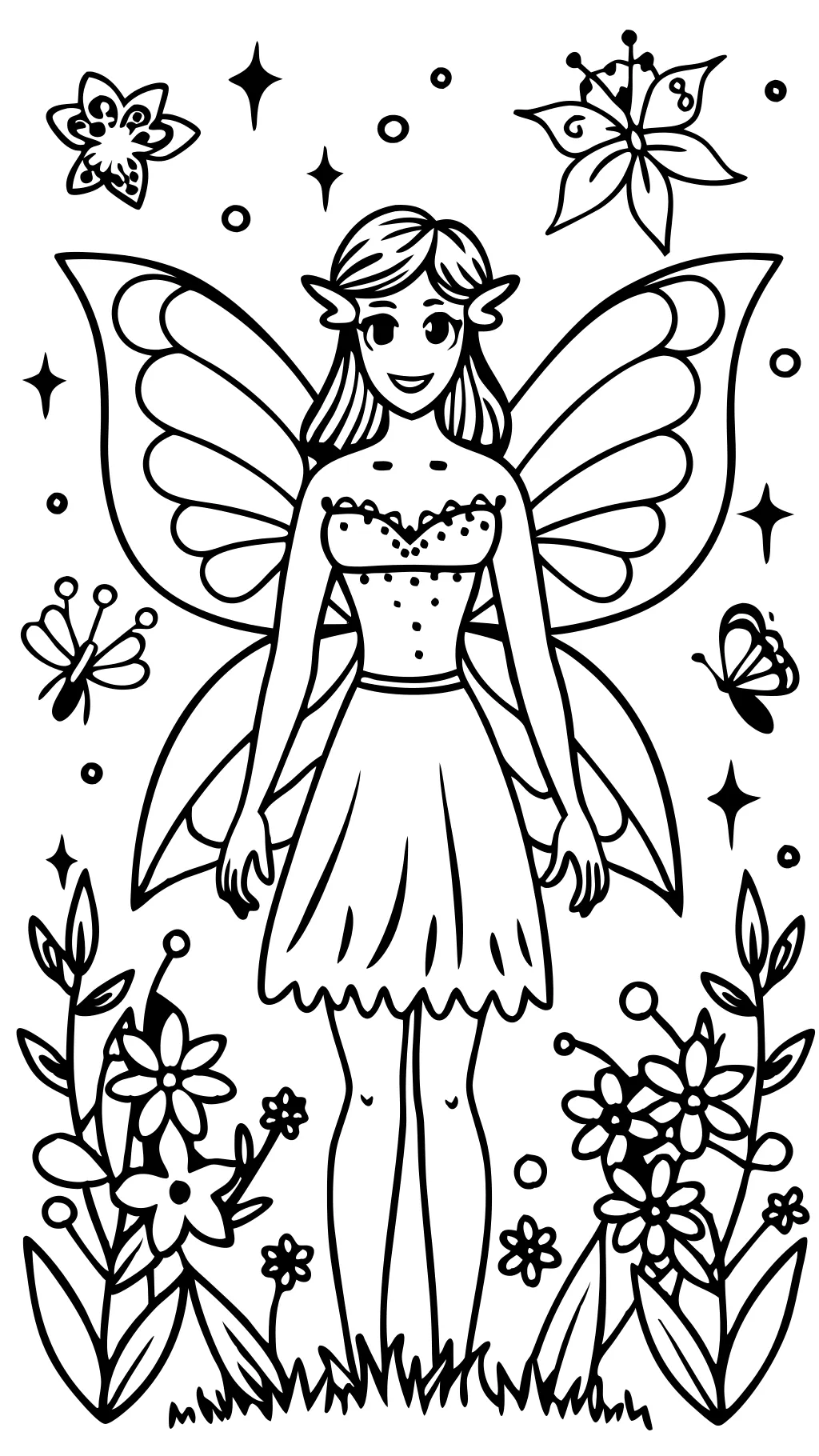 adult fairy coloring pages